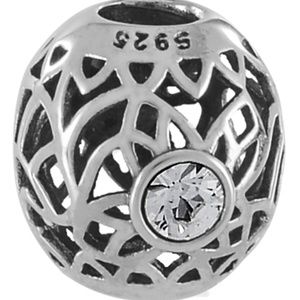 925 Sterling Silver CZ Charm